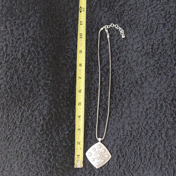 Brighton silver necklace with rhinestones, reversible with gold on reverse side! - Picture 3 of 3